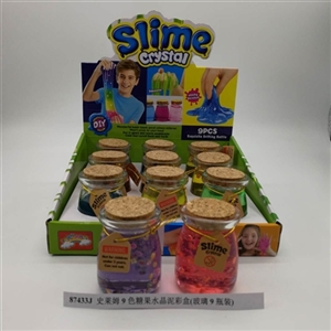 9 color candy slime crystal mud color box 9 bottle (glass) - OBL750796