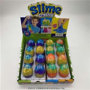 Slime type egg unreal colour crystal mud color box (16) - OBL750809