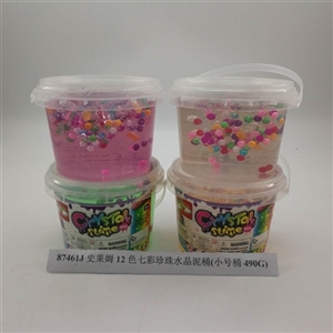 Slime colorful pearl crystal mud barrels (500 g/trumpet barrels) (12) - OBL750829