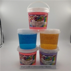 史莱姆镭射水晶泥桶(1000g/中号桶)(12色） - OBL750840