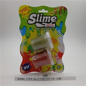 Slime 55 g heavy metal skin mud card pack (2 cans) - OBL750881