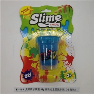 Slime water bottles of 85 g weight pearl crystal mud card (bottled) - OBL750897