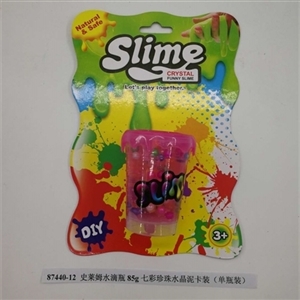 Slime water bottles of 85 g colorful pearl crystal mud card (bottled) - OBL750900