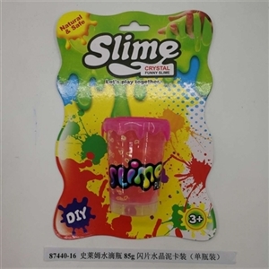 Slime water bottles of 85 g flash film crystal mud card (bottled) - OBL750904