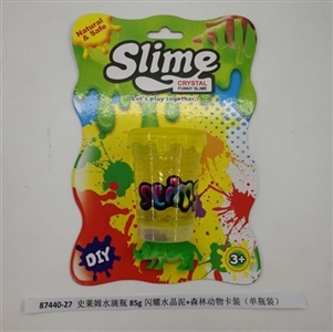 史莱姆水滴瓶85g闪耀水晶泥+森林动物卡装（单瓶装） - OBL750915