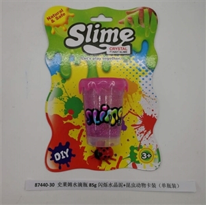 史莱姆水滴瓶85g闪烁水晶泥+昆虫动物卡装（单瓶装） - OBL750918