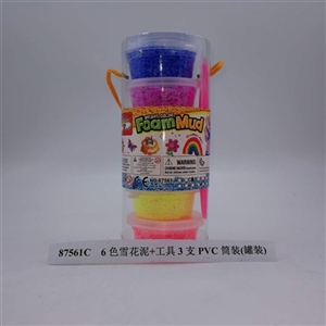 6色雪花泥+工具3支PVC筒装(6罐装) - OBL750920