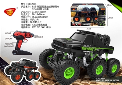 1:16 6轮四驱遥控越野攀爬车（2.4G遥控）包电配USB充电线 - OBL750969
