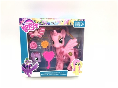 Two evade glue pony bao li with comb hair clips - OBL751448