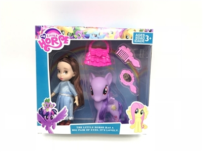 6 inches of solid body Disney princess take evade glue pony bao li take hairpin comb with her handba - OBL751450