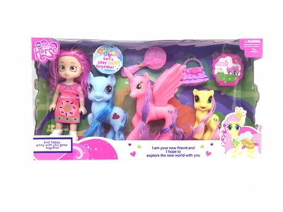 Evade glue three ponies plus 6 inch solid body dolls and accessories - OBL751464