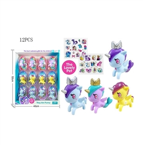 12 PCS eggs unicorn with stickers - OBL751474