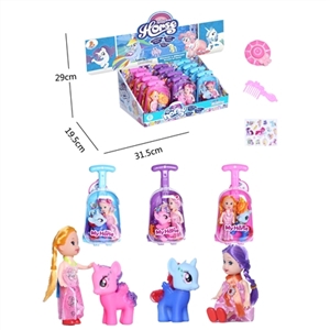 My dream to evade glue pony suitcase with 3 inch solid body kelly comb horse hat sticker conventiona - OBL751494