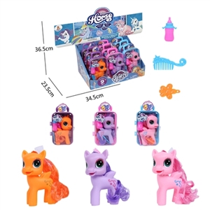 I dream of evade glue elven horses big suitcase with bottle conventional comb hair pin 9 PCS - OBL751525