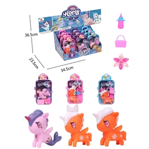 My dream to evade glue elven horses big suitcase with milk bottle handbag hairpin mixed 9 PCS - OBL751532