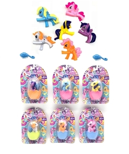 High-grade double-sided color design blister plastic joints Ma Baoli 6 colors mixed with a comb - OBL751577