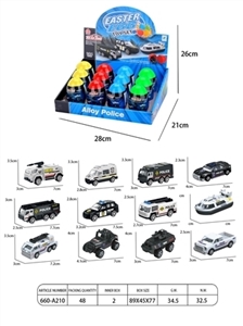 Police alloy car (12 eggs 12 car assortments - OBL751621