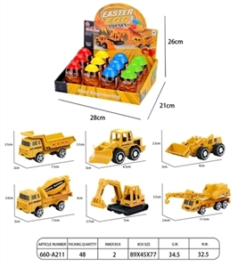 Engineering alloy car (12 eggs 6 car assortments - OBL751622