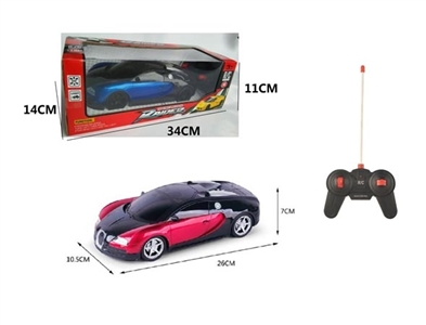  3D 四通遥控  布加迪 1:16黑窗 - OBL751969