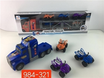 灯光音乐惯性拖车（AG13型号3粒纽扣电池） - OBL752176