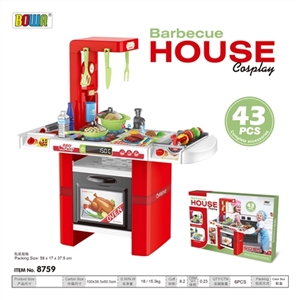 BBQ餐具台/带灯光声音，水龙头有出水功能 - OBL752312