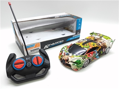 布加迪 1:18四通遥控涂鸦车 带灯 - OBL752554