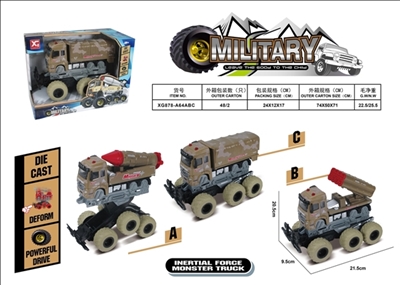 双惯性合金军事车（3款） - OBL754555