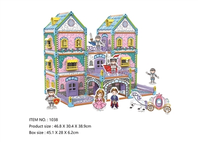 Graffiti assembling luxurious mansion - OBL755582