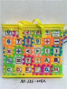 积木手提袋（英文、数字卡通图案）82PCS - OBL755663