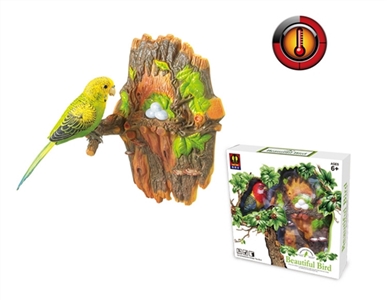 Hanging green skin thermal parrot (bird) - OBL756183
