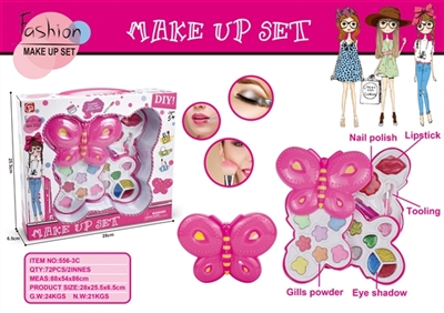Three layer cosmetics box factory version of the butterfly suits - OBL756744