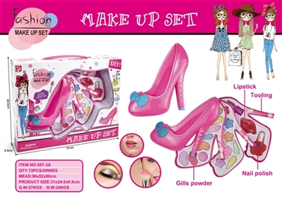 Three layer cosmetics box set glass slipper - OBL756766