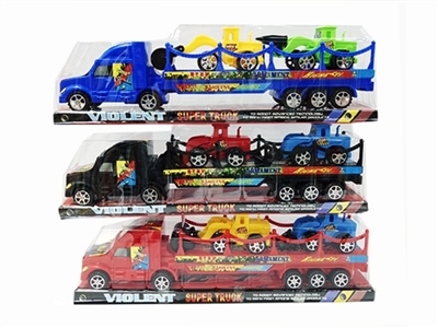 惯性拖栏带工程车2只 3色混装 - OBL756926