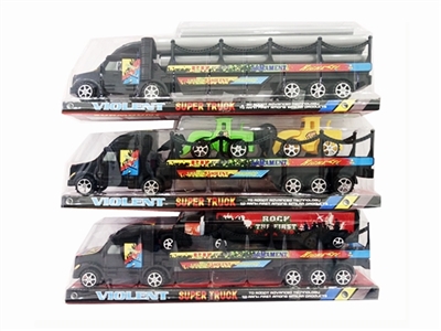 惯性拖栏带货柜车1只.工程车2只.电线杆5条 - OBL756927