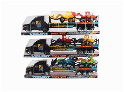 惯性拖栏带3款工程车2只 - OBL756932