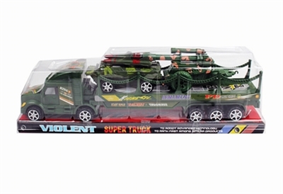 惯性军事拖栏带军事装甲车1只战炮1只 - OBL756955