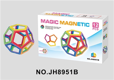 百变磁力片积木（12pcs） - OBL758036
