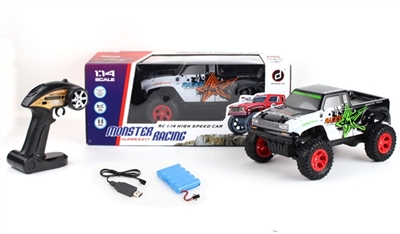 1:14PVC皮卡2.4G高速越野车 - OBL758086