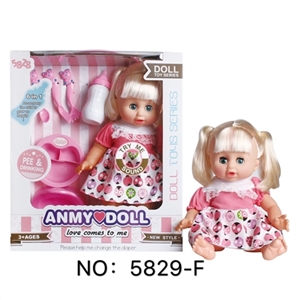 14 inch drink pee double horsetail girl (evade glue the hand, eye, iron with IC) - OBL759208