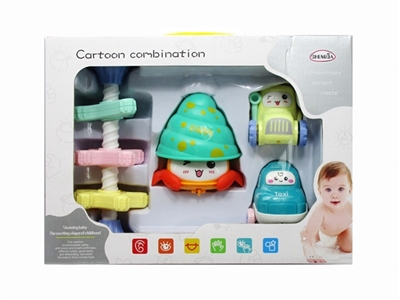 马卡龙卡通惯性车6只装 - OBL759240