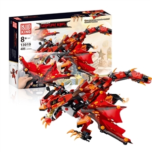 功夫王国-龙队-风暴神龙（红龙）485PCS - OBL759674