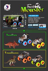 Off road four drive high speed vehicle with dinosaur - OBL760557