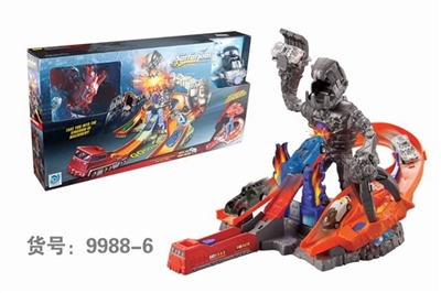 Deformation robot 2 in 1 turn dinosaurs with only 2 alloy car - OBL760652