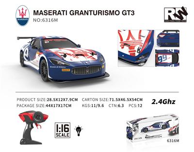 1:16 MASERATI GRANTURISMO GT3 MY 2012(玛莎拉蒂GT3授权遥控车)2.4G - OBL760940