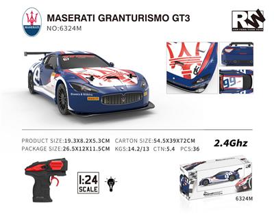 1:24 MASERATI GRANTURISMO GT3 MY 2012(玛莎拉蒂GT3授权遥控车)2.4G - OBL760945