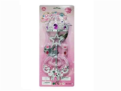 皇冠饰品套装（粉红色钻） - OBL761152