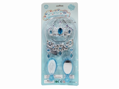 饰品套装配梳镜（蓝色钻） - OBL761156