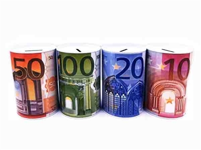 大号圆型欧元存钱罐 - OBL761622