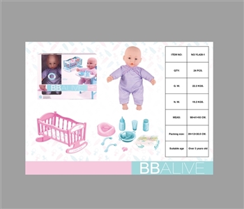 30.5 CM lining plastic head cotton doll - OBL761656