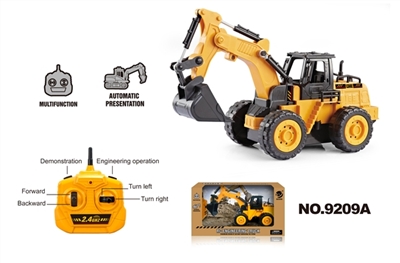 2.4 G remote control truck wheel type hydraulic mining simulation 1:32 five channels - OBL762054